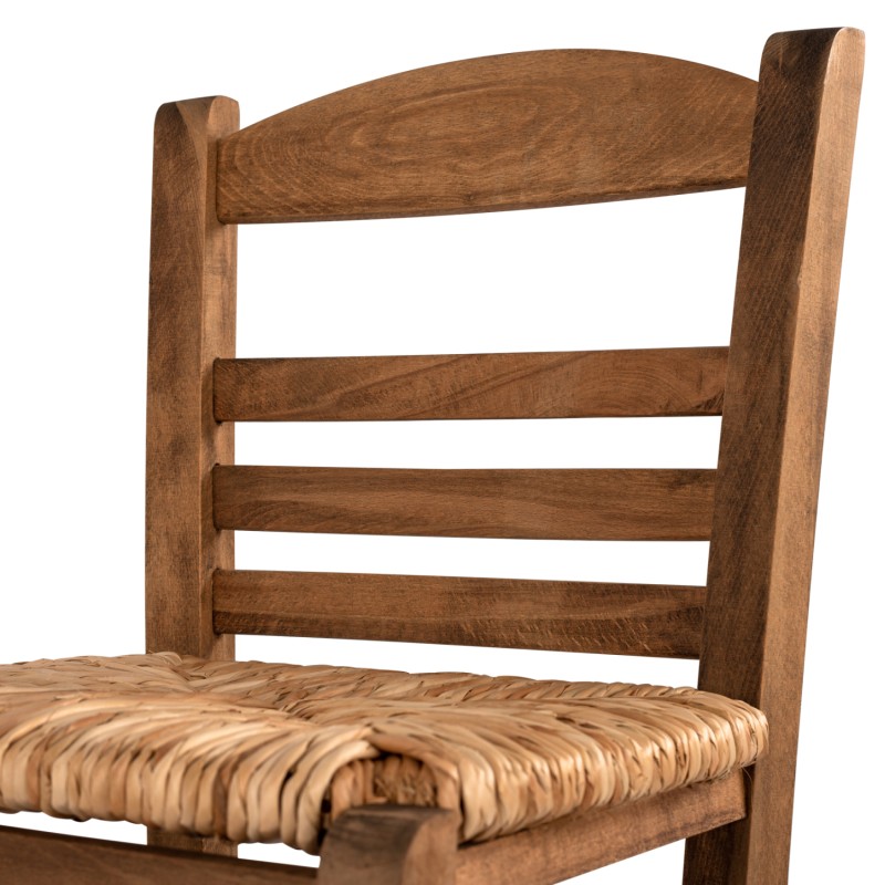 Traditional Stool with straw Walnut FK10377.01 Traditional Stool with straw Walnut FK10377.01