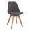 Chair Vegas with wooden legs and fabric Grey FK0033.50 48x55x82 cm