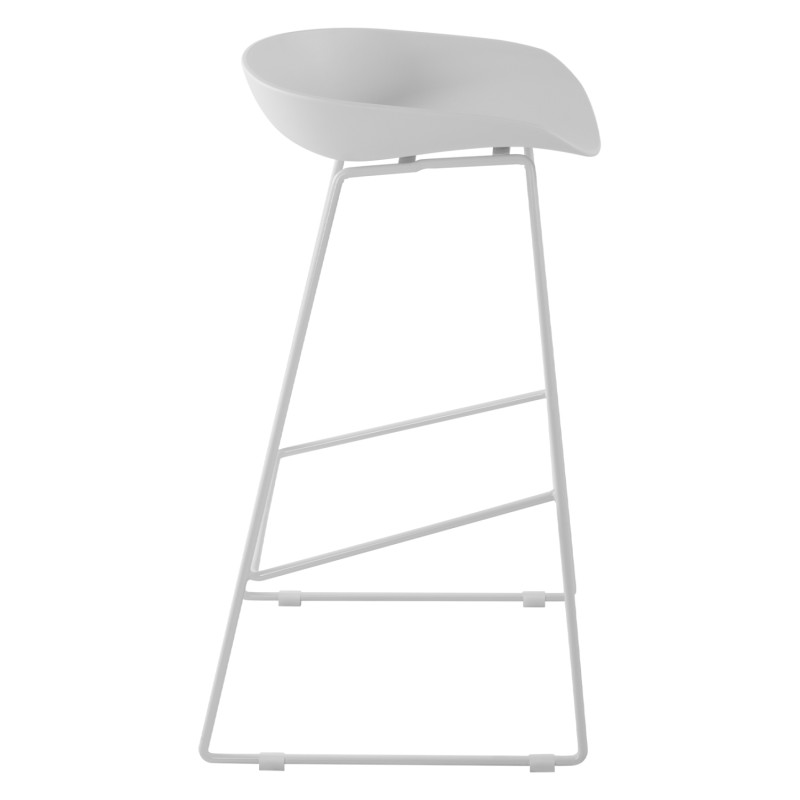 Stool FK8450.01 Metallic with seat PP White 47x47x83cm Stool FK8450.01 Metallic with seat PP White 47x47x83cm