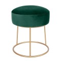 Stool Karlo FK8411.03 Cypress Green color Velvet with Gold Base ''36x38 h cm