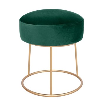 Stool Karlo FK8411.03 Cypress Green color Velvet with Gold Base ''36x38 h cm