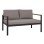 OUTDOOR 2-SEATER SOFA SAFIYA FK5523.02 ALUMINUM IN ANTHRACITE--GREY CUSHIONS 144x70x85Hcm.