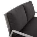 2 Seater Sofa Aluminum FK5561.01 White with pillows 2 Seater Sofa Aluminum FK5561.01 White with pillows
