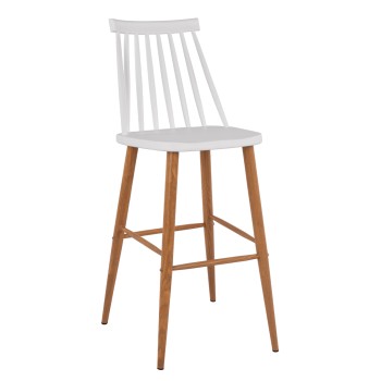 Bar Stool FK8459.01 Vanessa in white color 43x49x107 εκ.