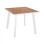 ALUMINUM DINING TABLE SQUARE TABER ΗΜ5563.01 WHITE WITH POLYWOOD TOP 80x80x73Hcm.