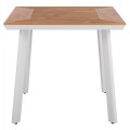 ALUMINUM DINING TABLE SQUARE TABER ΗΜ5563.01 WHITE WITH POLYWOOD TOP 80x80x73Hcm. ALUMINUM DINING TABLE SQUARE TABER ΗΜ5563.01 WHITE WITH POLYWOOD TOP 80x80x73Hcm.