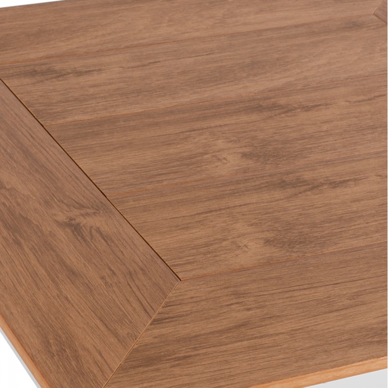 ALUMINUM DINING TABLE SQUARE TABER ΗΜ5563.01 WHITE WITH POLYWOOD TOP 80x80x73Hcm. ALUMINUM DINING TABLE SQUARE TABER ΗΜ5563.01 WHITE WITH POLYWOOD TOP 80x80x73Hcm.