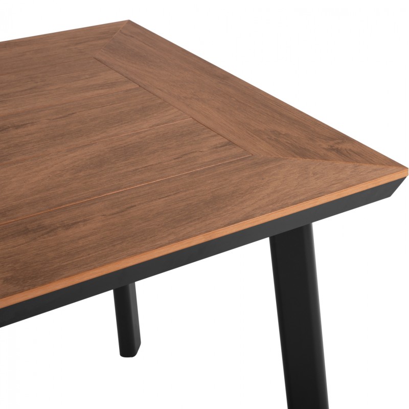 ALUMINUM DINING TABLE SQUARE TABER FK5563.02 DARK GREY WITH POLYWOOD TOP 80x80x73Hcm. ALUMINUM DINING TABLE SQUARE TABER FK5563.02 DARK GREY WITH POLYWOOD TOP 80x80x73Hcm.