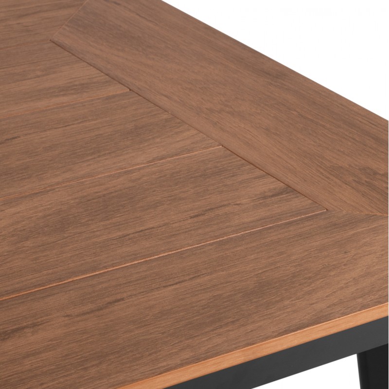 ALUMINUM DINING TABLE SQUARE TABER FK5563.02 DARK GREY WITH POLYWOOD TOP 80x80x73Hcm. ALUMINUM DINING TABLE SQUARE TABER FK5563.02 DARK GREY WITH POLYWOOD TOP 80x80x73Hcm.