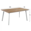 Aluminum Table with Polywood FK5132.11 White 160x92x72Η Aluminum Table with Polywood FK5132.11 White 160x92x72Η