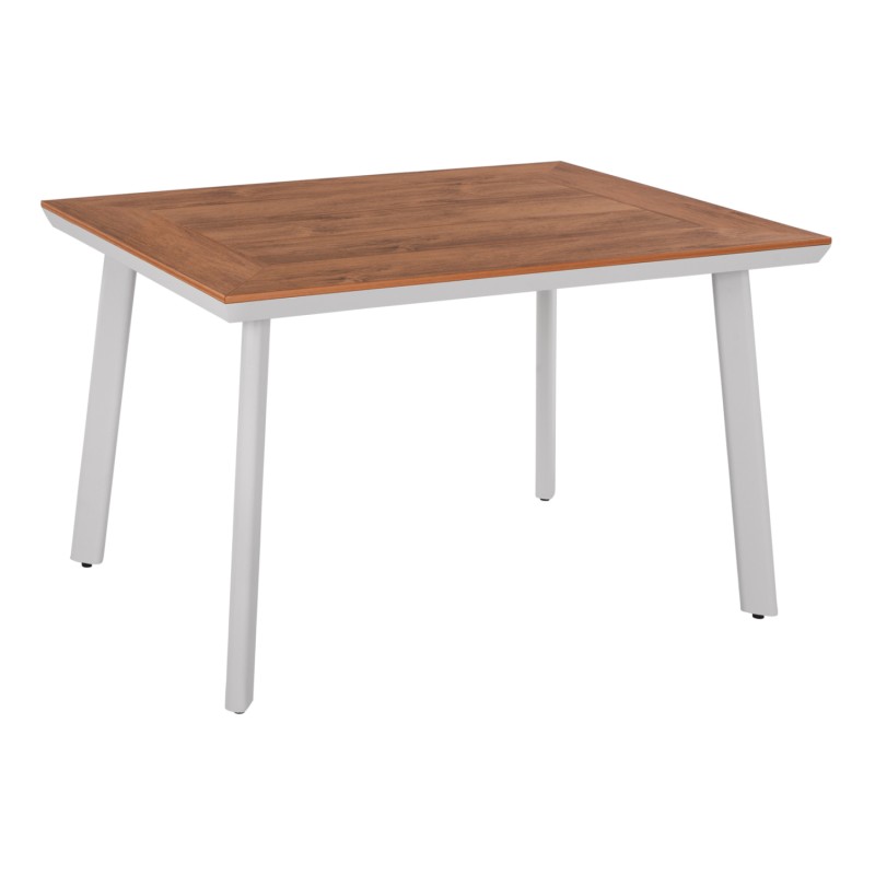 ALUMINUM DINING TABLE TABER FK5562.01 WHITE WITH POLYWOOD TOP 120x80x72.5Hcm. ALUMINUM DINING TABLE TABER FK5562.01 WHITE WITH POLYWOOD TOP 120x80x72.5Hcm.