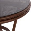 Aluminum Table '70x70 cm. Bamboo Look FK5532.03 Brown with Glass Aluminum Table '70x70 cm. Bamboo Look FK5532.03 Brown with Glass