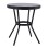 Aluminum Table '70cm Bamboo Look FK5532.02 Black with Glass Φ70X76 cm