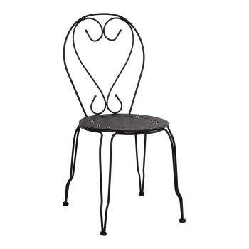 Chair Metallic Amore Black 42x48x90 cm. FK5007.11