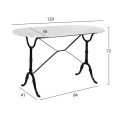Table with base from cast iron FK440 with marble oval 120x59x72 Table with base from cast iron FK440 with marble oval 120x59x72