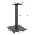 Base metallic Grey 40x40x72 with adjusters FK421.20
