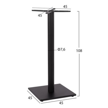 Bar Base Metall Black matte color 45x45x108cm with adjuster FK439 Bar Base Metall Black matte color 45x45x108cm with adjuster FK439