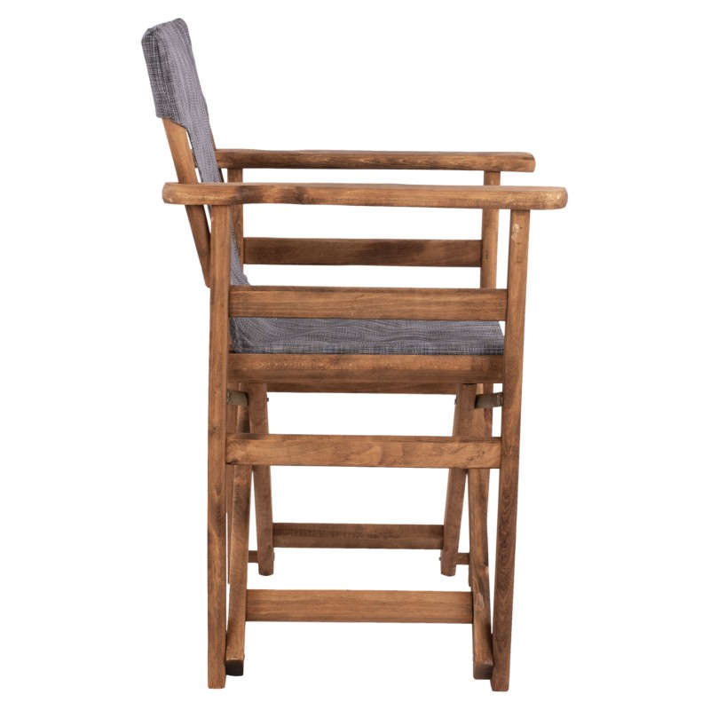 Director's chair Limnos Walnut with textline Grey FK10368.10 Director's chair Limnos Walnut with textline Grey FK10368.10