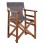 Director's chair Limnos Walnut with textline Grey FK10368.10