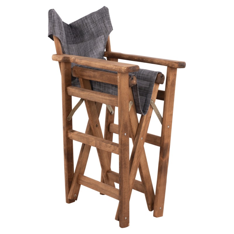 Director's chair Limnos Walnut with textline Grey FK10368.10 Director's chair Limnos Walnut with textline Grey FK10368.10