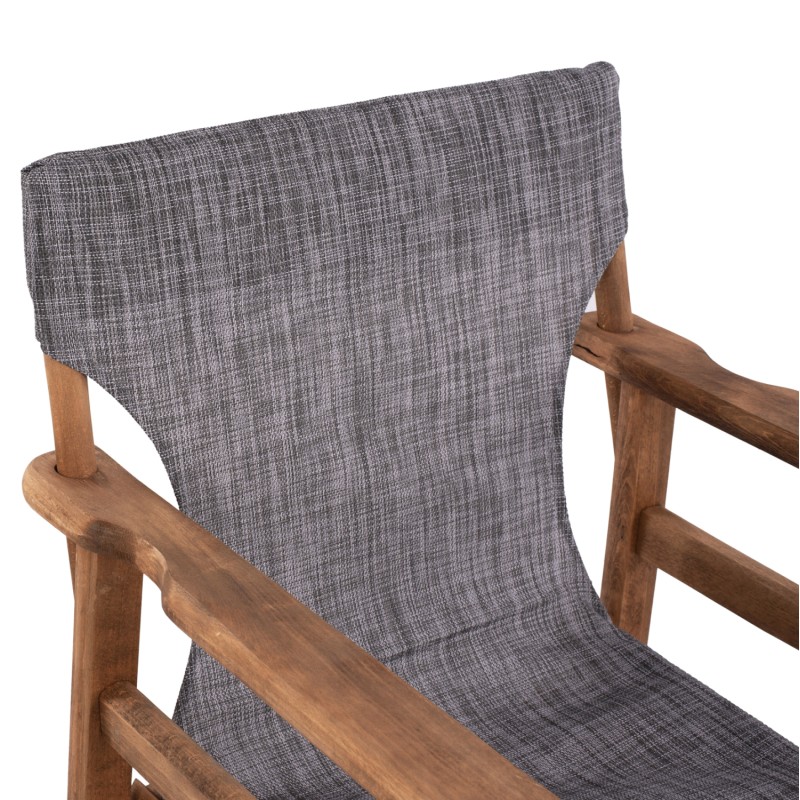 Director's chair Limnos Walnut with textline Grey FK10368.10 Director's chair Limnos Walnut with textline Grey FK10368.10