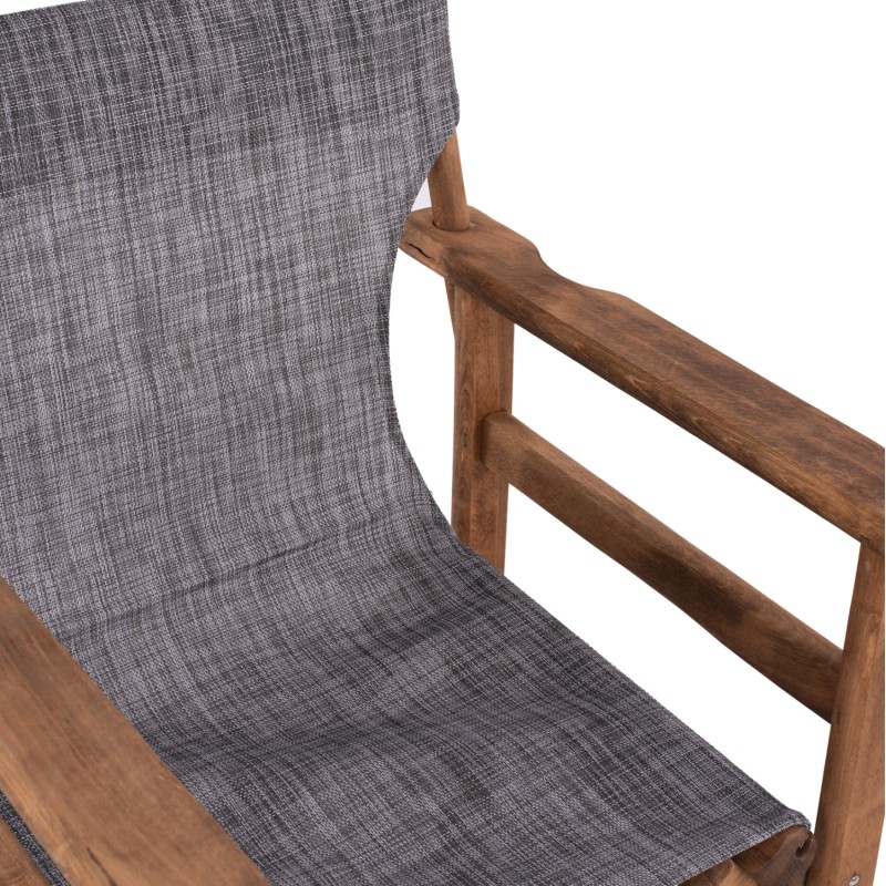 Director's chair Limnos Walnut with textline Grey FK10368.10 Director's chair Limnos Walnut with textline Grey FK10368.10