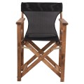 Director's chair Limnos Walnut with textline Black FK10368.05 Director's chair Limnos Walnut with textline Black FK10368.05