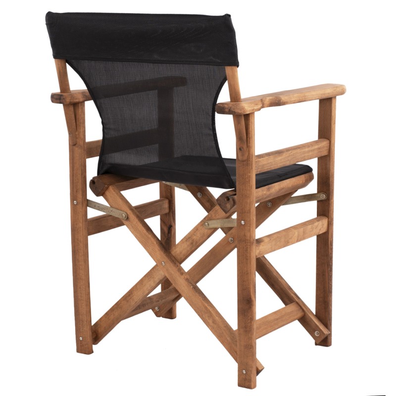 Director's chair Limnos Walnut with textline Black FK10368.05 Director's chair Limnos Walnut with textline Black FK10368.05