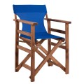 Director's chair Limnos Walnut with textline Blue FK10368.01 Director's chair Limnos Walnut with textline Blue FK10368.01