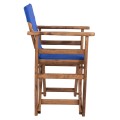 Director's chair Limnos Walnut with textline Blue FK10368.01 Director's chair Limnos Walnut with textline Blue FK10368.01