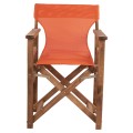 Director's chair Limnos Walnut with textline Orange FK10368.02 Director's chair Limnos Walnut with textline Orange FK10368.02