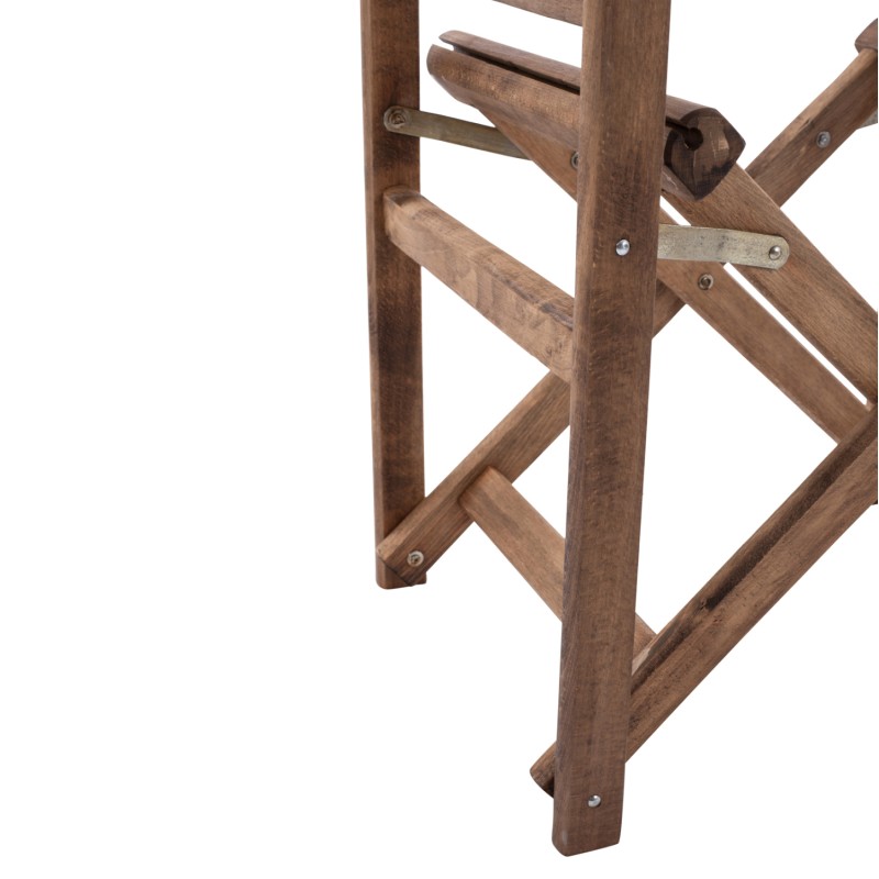 Director's frame Armchair Limnos Walnut impregnated Limnos FK5574.01 57x54x88,5Η cm Director's frame Armchair Limnos Walnut impregnated Limnos FK5574.01 57x54x88,5Η cm