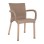 Armchair Polypropylene rattan leg Alu FK5591.02 Cappuccino 60x60x82 cm