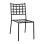 Metallic chair FK5509 in black color 46x58x88  cm