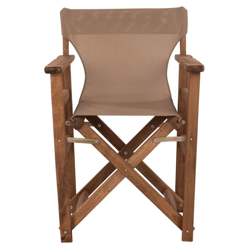 Director's chair Limnos Walnut with textline mocha FK10368.04 Director's chair Limnos Walnut with textline mocha FK10368.04