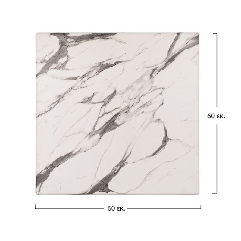 Table Desktop Werzalit 60x60 Marble White-Grey 5657 FK5229.11 Table Desktop Werzalit 60x60 Marble White-Grey 5657 FK5229.11