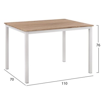 Set 5 pieces Table Sonama & chairs Vansess White Color Metallic chair FK11002.01 110x70x76 cm Set 5 pieces Table Sonama & chairs Vansess White Color Metallic chair FK11002.01 110x70x76 cm