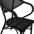 Aluminum Armchiar Bamboo Look Black with textline FK5025.02 59x60x82 cm Aluminum Armchiar Bamboo Look Black with textline FK5025.02 59x60x82 cm