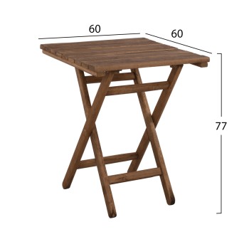 Director's Table LIMNOS 60x60x72 solid oak wood Walnut Color FK5647.01