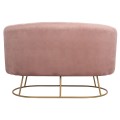 SOFA 2 SEATS FK8492.02 FROM VELVET DUSTY PINK WITH GOLDEN BASE 125X80X84Y cm. SOFA 2 SEATS FK8492.02 FROM VELVET DUSTY PINK WITH GOLDEN BASE 125X80X84Y cm.