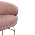 SOFA 2 SEATS FK8492.02 FROM VELVET DUSTY PINK WITH GOLDEN BASE 125X80X84Y cm. SOFA 2 SEATS FK8492.02 FROM VELVET DUSTY PINK WITH GOLDEN BASE 125X80X84Y cm.