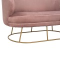 SOFA 2 SEATS FK8492.02 FROM VELVET DUSTY PINK WITH GOLDEN BASE 125X80X84Y cm. SOFA 2 SEATS FK8492.02 FROM VELVET DUSTY PINK WITH GOLDEN BASE 125X80X84Y cm.