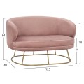 LIVING ROOM SET IN DUSTY PINK VELVET WITH GOLDEN BASE FK11051.02
