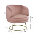 LIVING ROOM SET IN DUSTY PINK VELVET WITH GOLDEN BASE FK11051.02