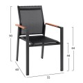 Set 5 pieces Miller Aluminum & Polywood with Table 120x80x72.5 Grey FK10503.10 Set 5 pieces Miller Aluminum & Polywood with Table 120x80x72.5 Grey FK10503.10