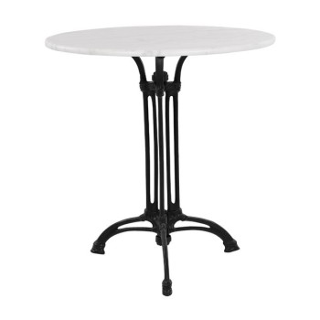 Table with 3 legs base from iron FK5609 with marble  Round 60x73cm