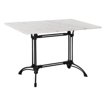 Table with 2 legs Base from cast iron FK5612 with marble 110x70