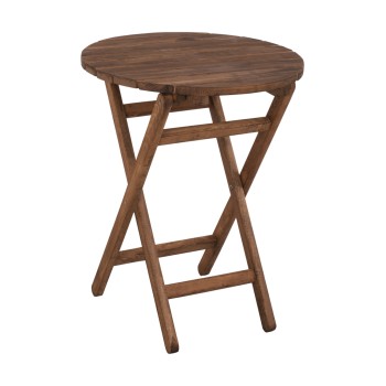 Director's Table Limnos Φ60cm Solid Wood Impregnation Walnut FK5653.01