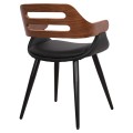 Armchair Auxiliary Superior Pro Walnut-Black PU FK8491.01 50x53x76cm Armchair Auxiliary Superior Pro Walnut-Black PU FK8491.01 50x53x76cm