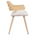 Armchair Auxiliary Superior Pro Sonama with White PU FK8491.02 50x53x76cm Armchair Auxiliary Superior Pro Sonama with White PU FK8491.02 50x53x76cm